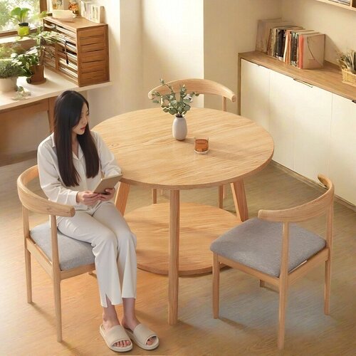 小户型实木餐桌家用茶几简约