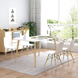 餐桌现代简约家用小户型北欧风长方形桌子吃饭家用餐桌椅组合饭桌