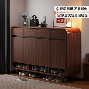 入户储物鞋柜家用门口新款简易鞋架收纳柜一体靠墙玄关柜进门柜子