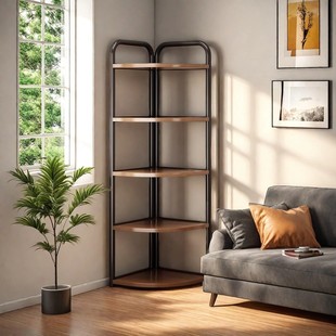 角柜落地墙角置物架客厅拐角收纳架三角形书架卧室餐厅角落转角柜