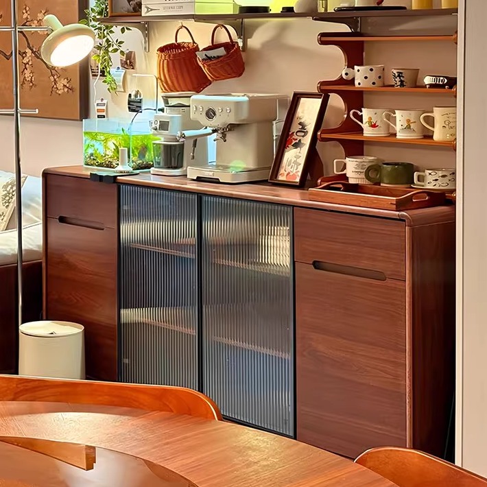 客厅茶水柜中古风餐边柜收纳柜