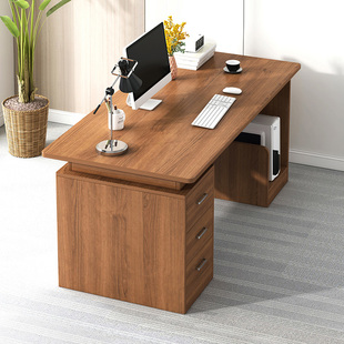 办公桌老板桌简约现代职员电脑桌台式 带抽屉办公室员工位桌椅组合
