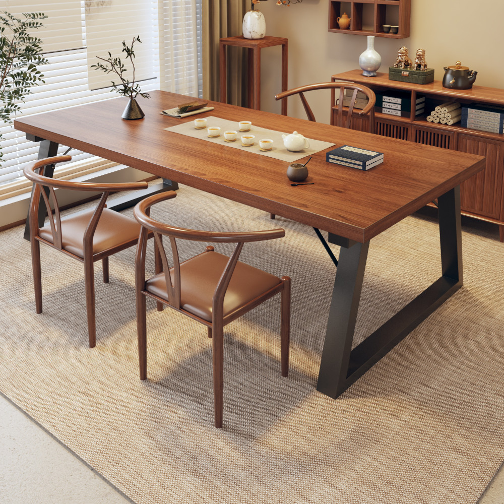 茶桌椅组合新中式禅意泡茶桌子茶台办公室用简约家用阳台大板茶桌