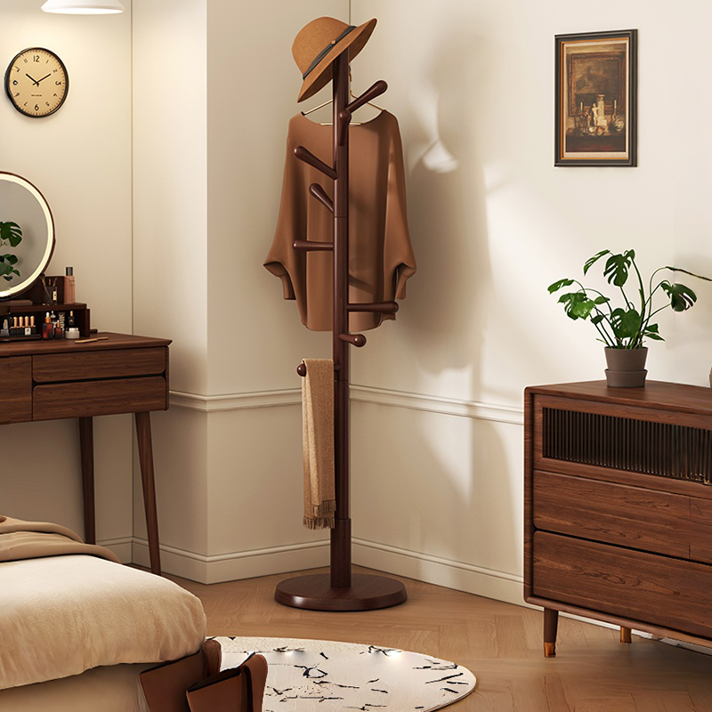实木衣架落地卧室衣帽架