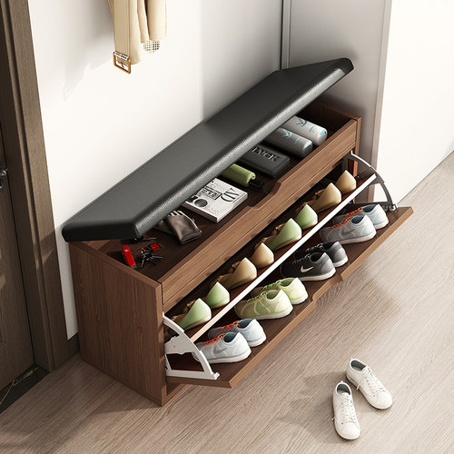 简易可坐式玄关翻斗换鞋凳入户