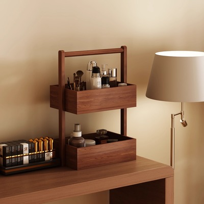 【补贴】中古风实木置物架收纳盒