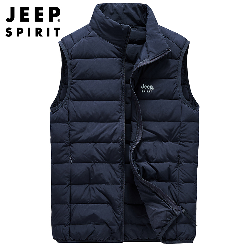 jeepspirit羽绒背心保暖马甲