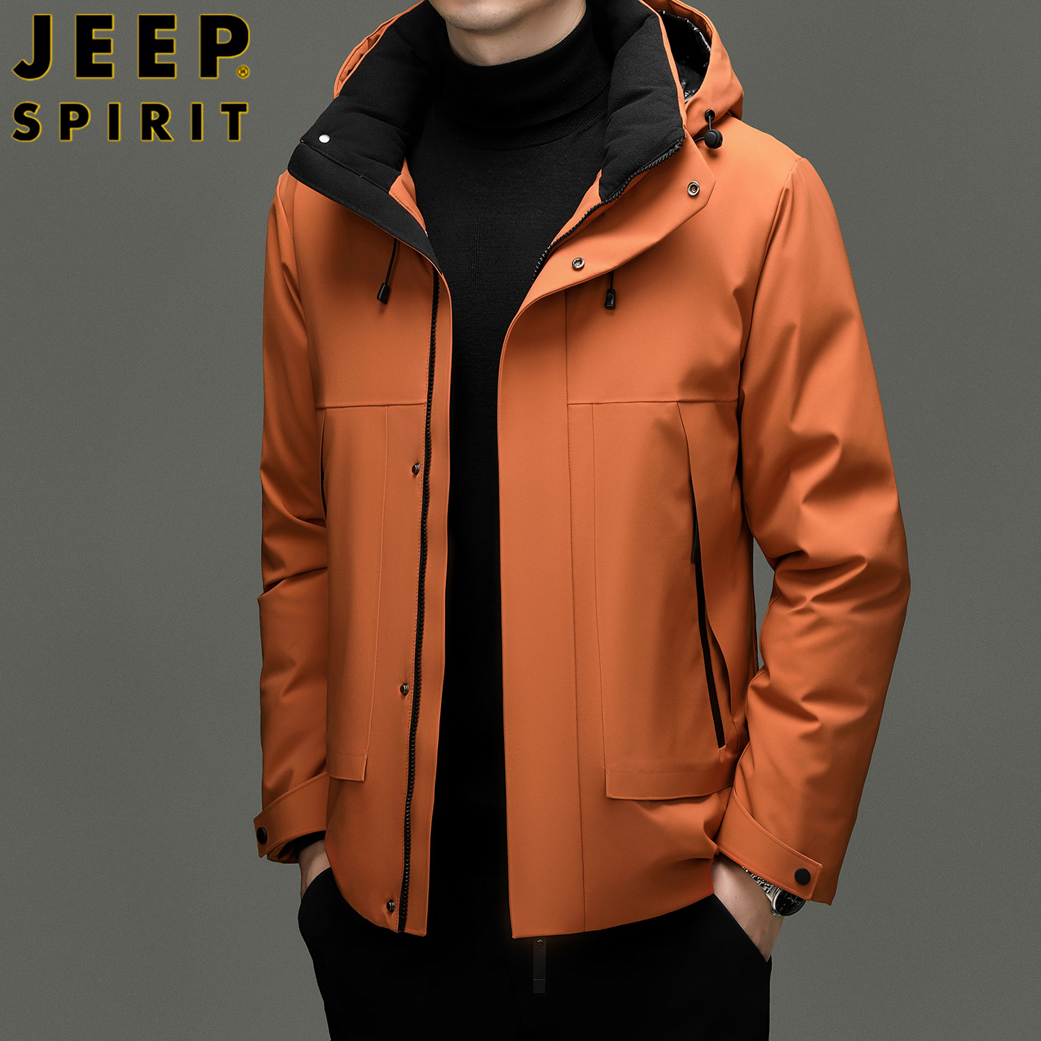 jeepspirit加厚羽绒服男