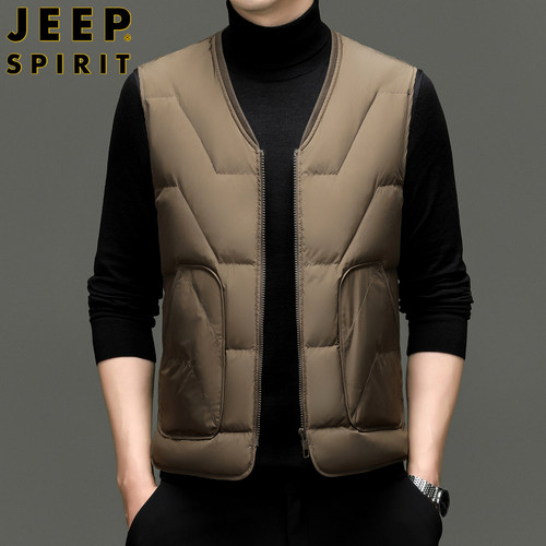 JEEPSPIRIT休闲短款羽绒马甲