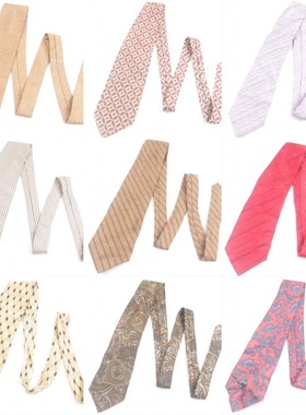 vintage孤品印花时尚手工复古卡通图案精品小清新英伦风领带Q13