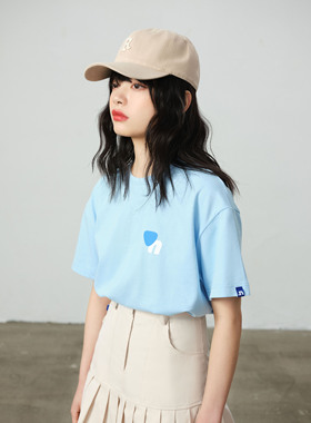 【吴磊同款】NSS LAB 原创国潮简约n点logo印花圆领T恤纯棉上衣女