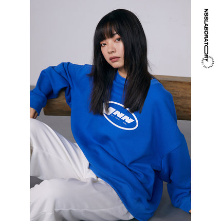 【NSSLAB】原创街头LOGO圆环印花卫衣宽松休闲圆领长袖情侣款上衣