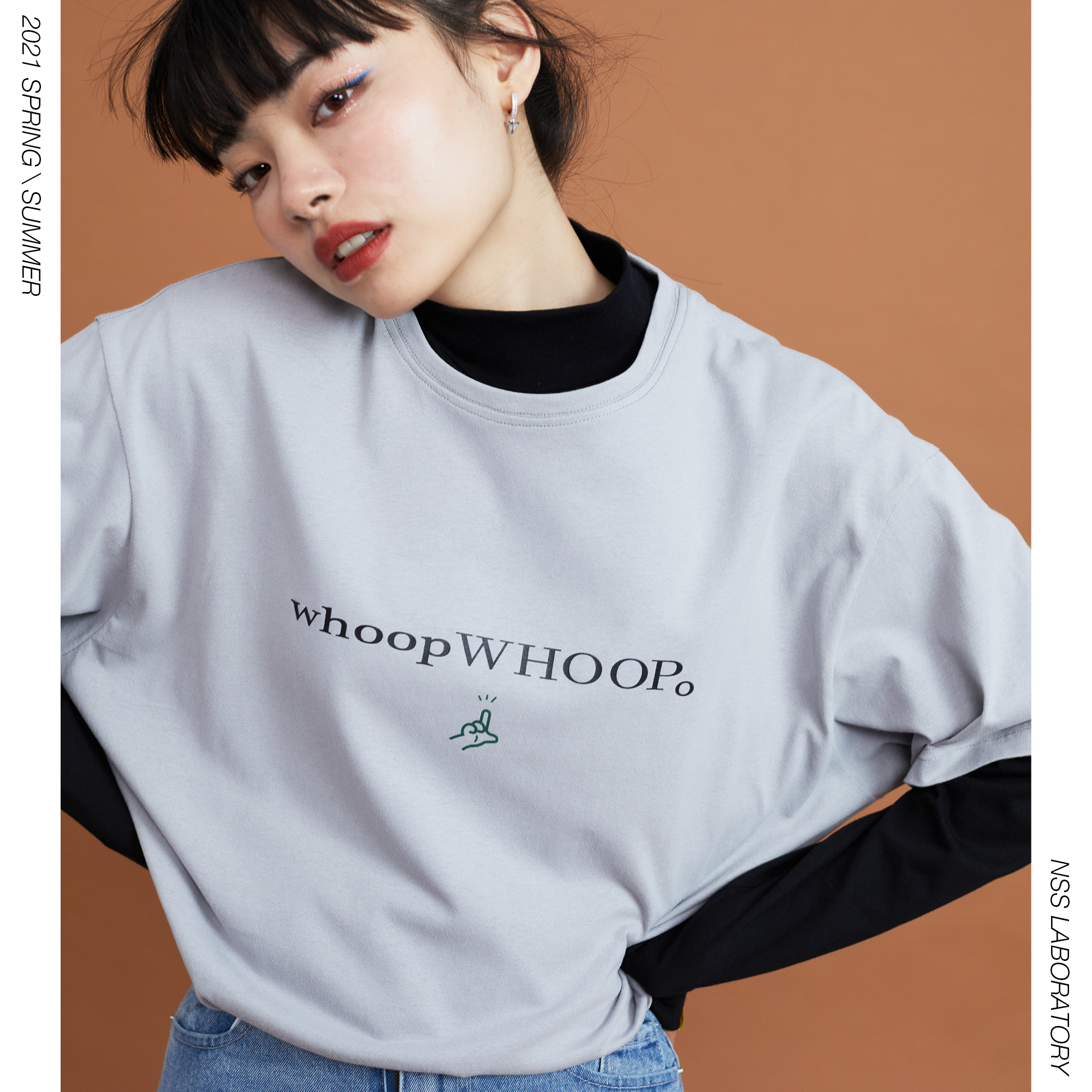 印花圆领T恤宽松休闲灰色短袖