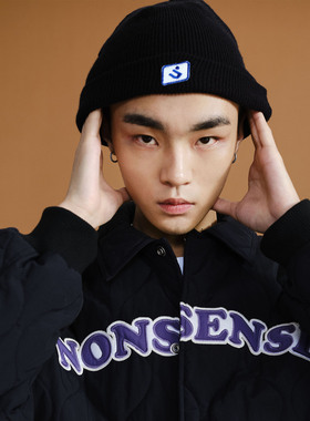 【严浩翔 丁程鑫同款】NSS LAB 街头潮流百搭印花贴布冷帽针织帽