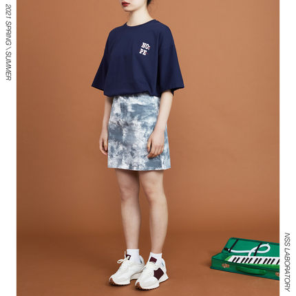 NSSLAB 2021S/S原创国潮宽松时尚五分裙潮牌休闲油墨灰短裙