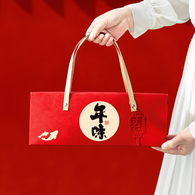 2026新年礼盒包装饼干糕点年货糖果零食马年送礼中式礼品盒空定制