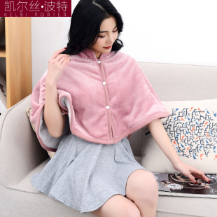 护肩颈椎坎肩法兰绒双层女冬季 保暖防寒月子产妇办公室膀衣 韩版