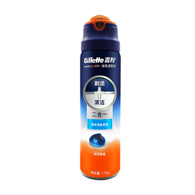 吉列啫喱剃须泡减少拉扯湿剃如吻
