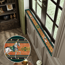 美式 复古窗台垫极窄飘窗垫可定制窗户台吸水垫防滑阳台窗户防护垫