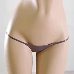 超低腰内裤女情趣超小丁字裤迷你性感低腰透明T裤胖次JK纯欲诱惑