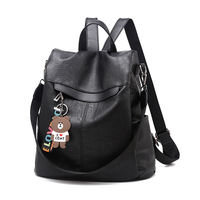 Two-in-one soft leather single-shoulder backpack for women, 2026 new Korean-style casual Oxford cloth schoolbag, versatile travel bag trend thumbnail 2