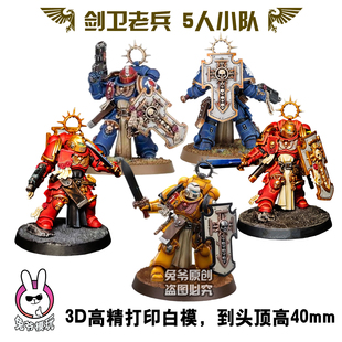 3D打印模型 战锤40K剑卫老兵仲裁者阿斯塔特原铸星际战士桌游战棋
