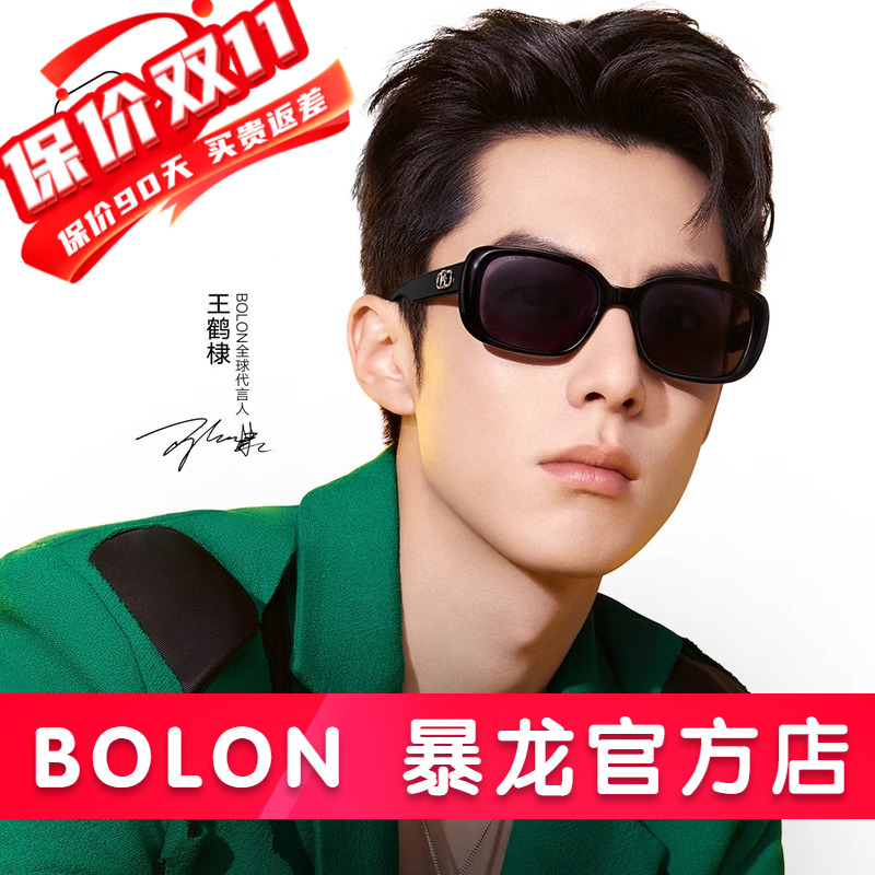 暴龙眼镜偏光王鹤棣同款小框墨镜