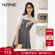 收腰显瘦衬衫 KBNE连衣裙女气质拼接小众设计感裙子2025夏装 新款 裙