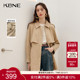 KBNE风衣外套女小个子2026春季 卡其色长袖 新款 英伦风大衣收腰爆款