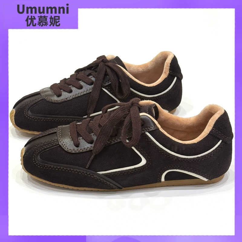 umumni优慕妮冬加绒休闲运动板鞋