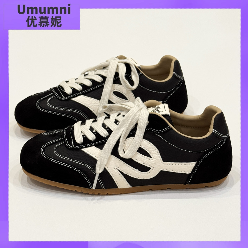 umumni优慕妮真皮休闲运动板鞋