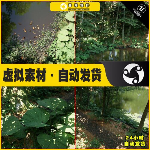 UE5 Beech Forest Ecosystem 热带雨林生态树林植物森林场景5.2
