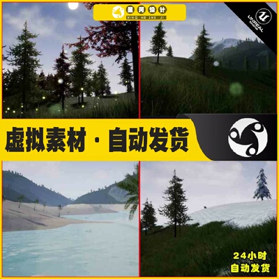 UE4虚幻5 Procedural Foliage Placement Tool 森林植物放置蓝图