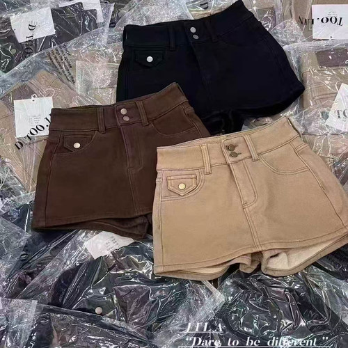 2025秋冬新款韩系高级感简约气质高腰显瘦A字半身裙女百搭短裙