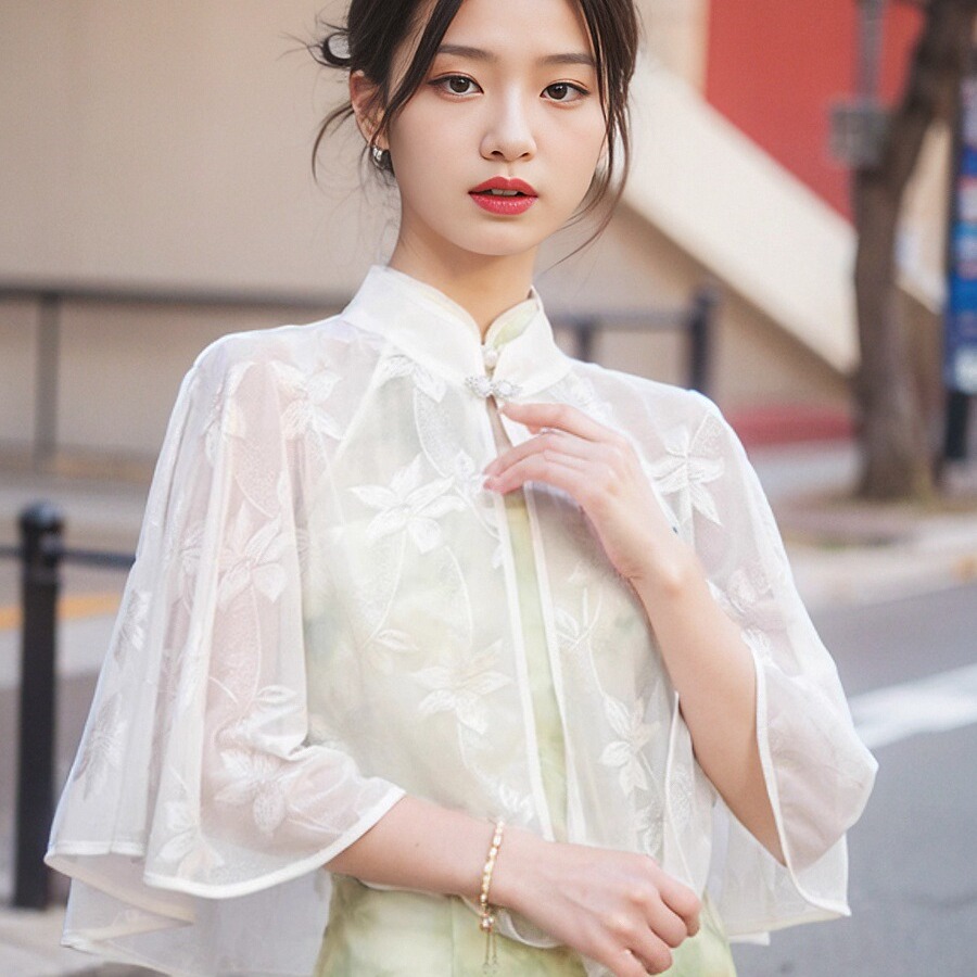 新中式国风旗袍外套女