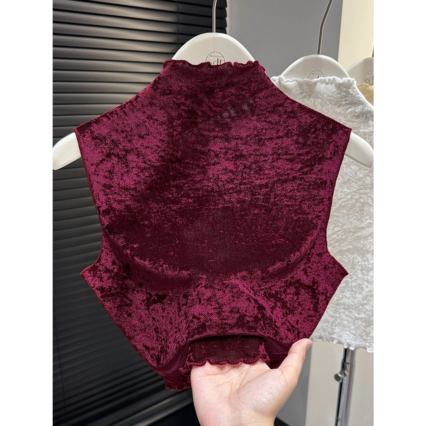 砖石毛假领子背心女木耳边无袖坎肩打底衫内搭毛衣秋冬半高领上衣,服饰配件/皮带/帽子/围巾,假领,淘宝优惠券,粉丝福利购,淘宝优惠卷