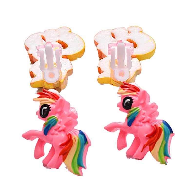 儿童耳夹小马云宝可爱卡通学生耳夹小马利亚公主无痛无耳洞耳饰品