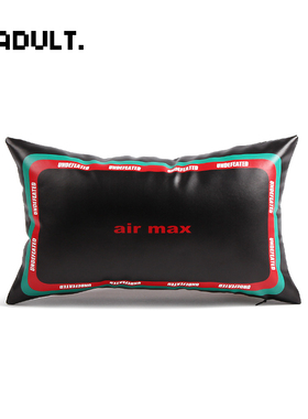 创意airmax97联名汽车头枕车枕护颈枕车用枕头车载内饰骨头枕pu皮