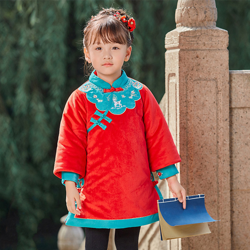 女童新年装中国风旗袍