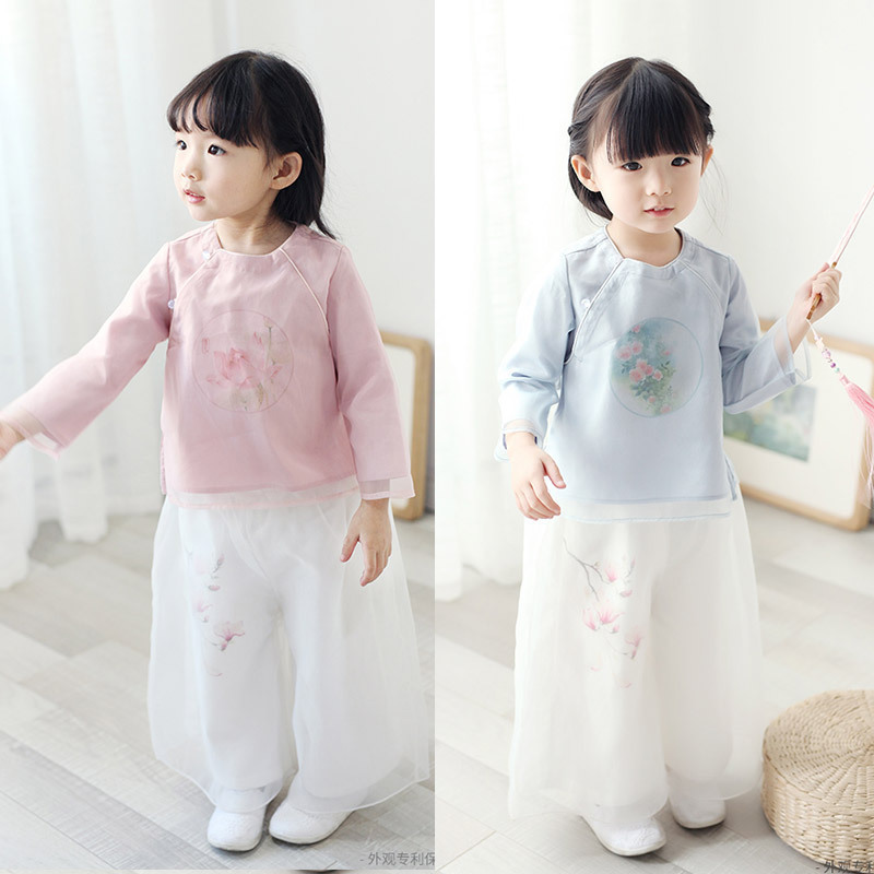 女童汉服春小孩中国风仙女民族风