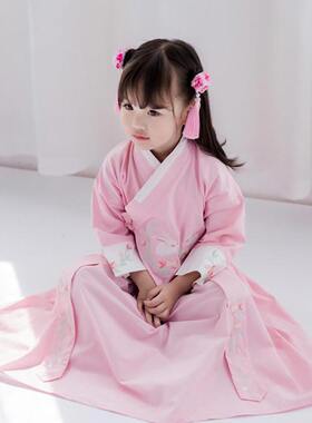 女童汉服春秋襦裙超仙小孩两件套