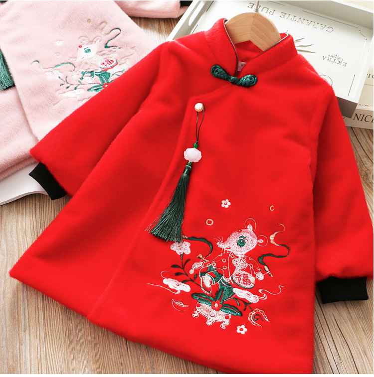 拜年服宝宝女中国风婴儿冬装加厚棉服唐装汉服旗袍女孩儿童新年装