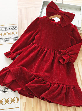 女童连衣裙生日礼服2021冬季新品