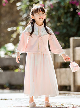 女童汉服连衣裙2021裙子超仙古装