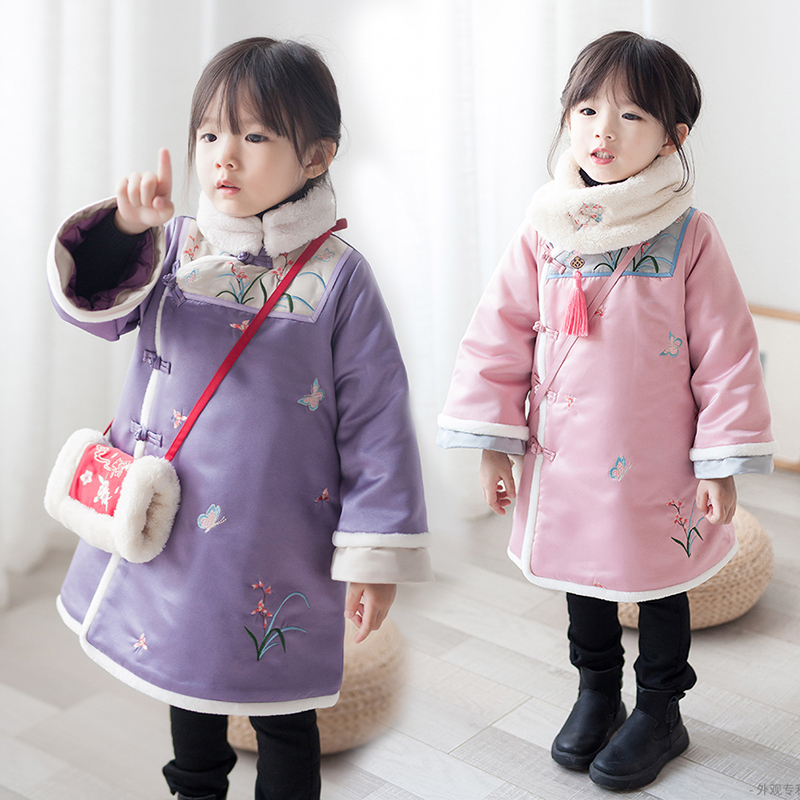 女宝宝拜年服加厚格格儿童汉服