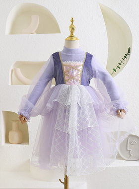 小女孩连衣裙洋气儿童女童秋装