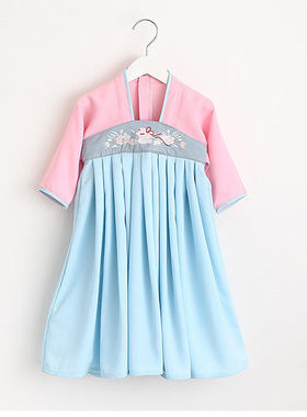 女童汉服儒裙雪纺小孩改良复古