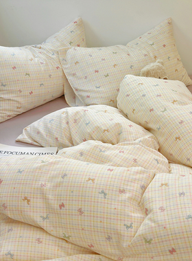 母婴A类纯棉双层纱布被套单件150x210x215单双人180x200全棉被罩