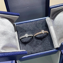 小水滴钻戒指S925纯银女士莫桑石时尚个性质感小众设计简约高级