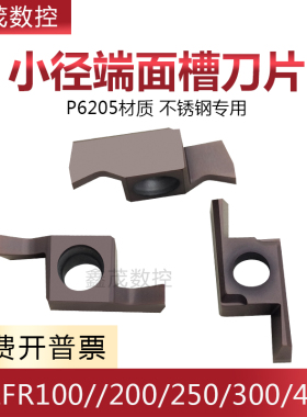 普锐克小径端面槽刀片GEFR L150/200/250/350/400-D不锈钢用P6205